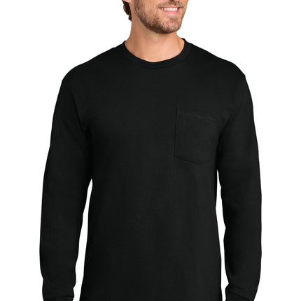 Port & Co ™  Long Sleeve Essential Pocket Tee.  PC61LSP