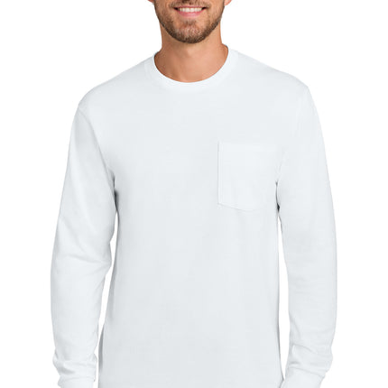 Port & Co ™  Long Sleeve Essential Pocket Tee.  PC61LSP
