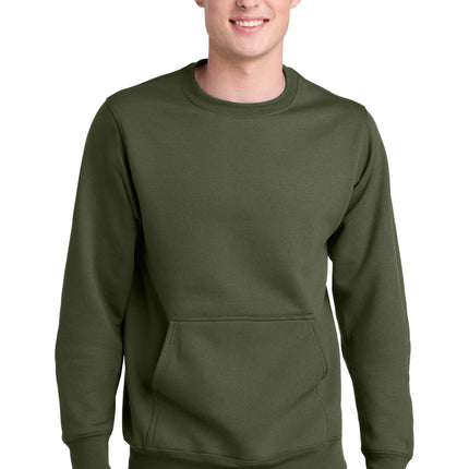 Port & Co ™  Core Fleece Crewneck Pocket Sweatshirt PC78PKT