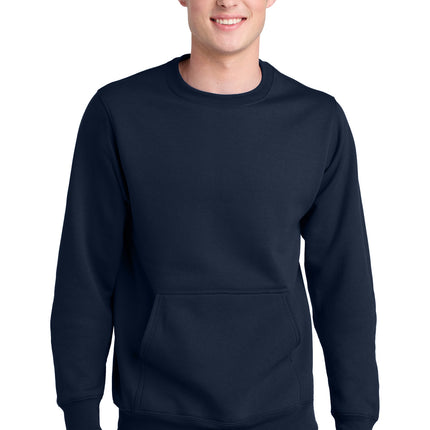 Port & Co ™  Core Fleece Crewneck Pocket Sweatshirt PC78PKT