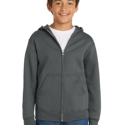 Port & Co ™  Youth Core Fleece Full-Zip Hooded Sweatshirt PC78YZH