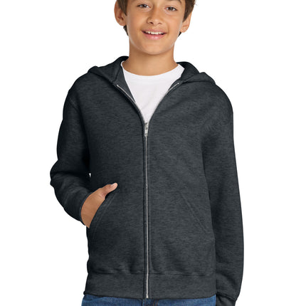 Port & Co ™  Youth Core Fleece Full-Zip Hooded Sweatshirt PC78YZH
