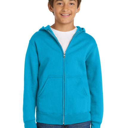 Port & Co ™  Youth Core Fleece Full-Zip Hooded Sweatshirt PC78YZH