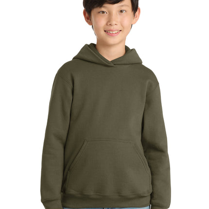 Port & Co ™  Youth Core Fleece Pullover Hooded Sweatshirt.  PC90YH