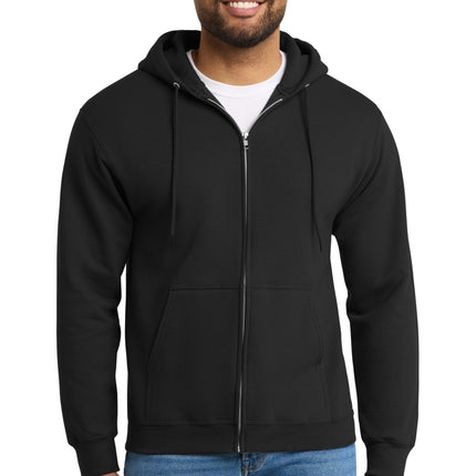 Port & Co ™  Essential Fleece Full-Zip Hooded Sweatshirt.  PC90ZH
