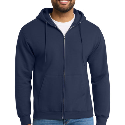 Port & Co ™  Essential Fleece Full-Zip Hooded Sweatshirt.  PC90ZH