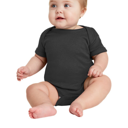 Rabbit Skins ™  Infant Short Sleeve Baby Rib Bodysuit. RS4400