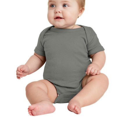 Rabbit Skins ™  Infant Short Sleeve Baby Rib Bodysuit. RS4400