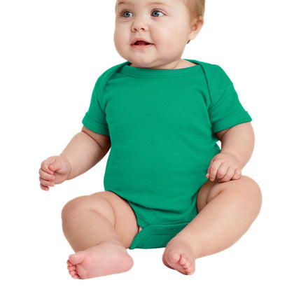 Rabbit Skins ™  Infant Short Sleeve Baby Rib Bodysuit. RS4400