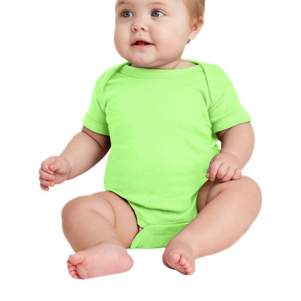 Rabbit Skins ™  Infant Short Sleeve Baby Rib Bodysuit. RS4400