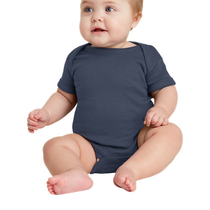 Rabbit Skins ™  Infant Short Sleeve Baby Rib Bodysuit. RS4400