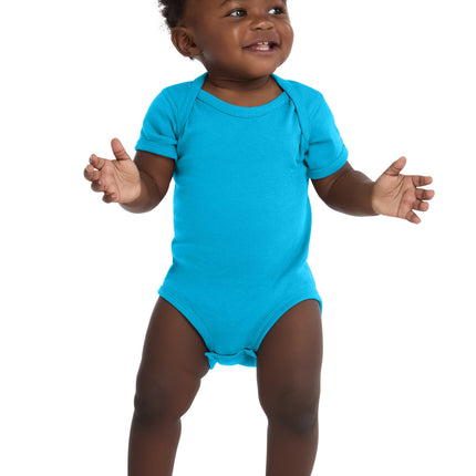 Rabbit Skins ™  Infant Short Sleeve Baby Rib Bodysuit. RS4400