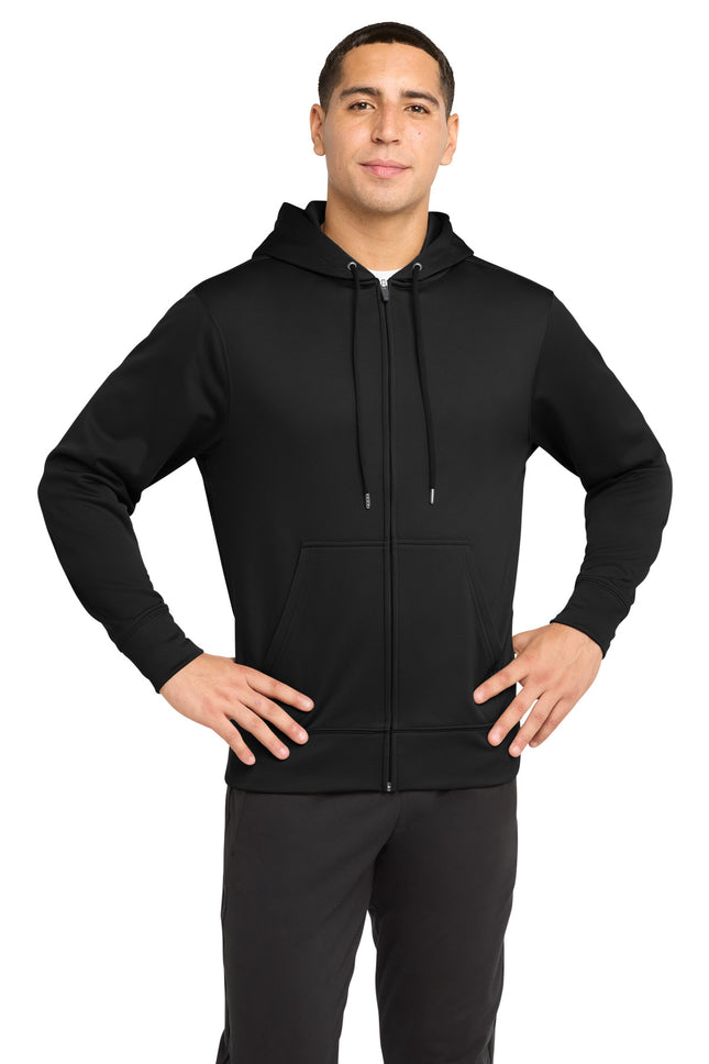 Sport-Tek ®  Sport-Wick ®  Fleece Full-Zip Hooded Jacket.  ST238