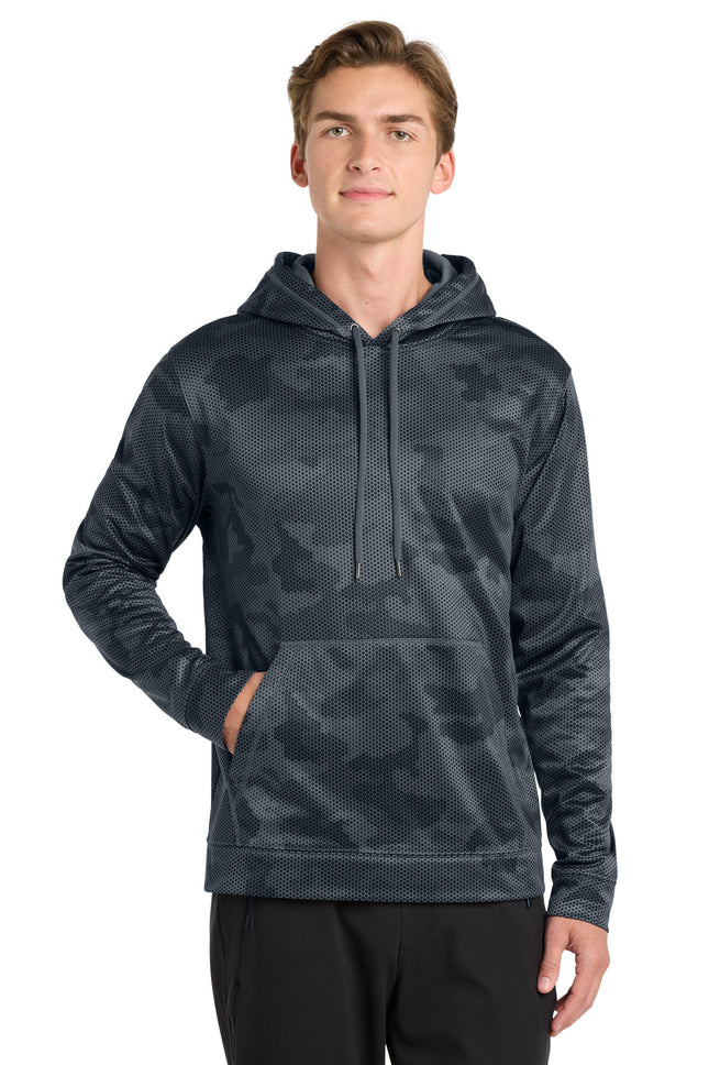 Sport-Tek ®  Sport-Wick ®  CamoHex Fleece Hooded Pullover. ST240