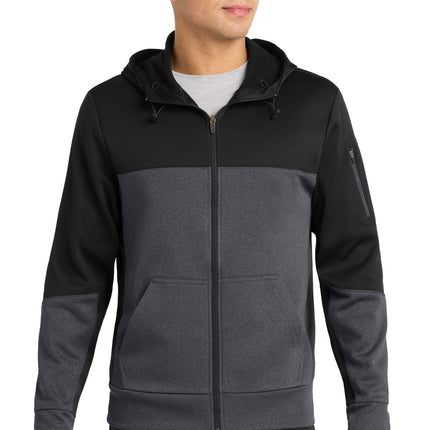 Sport-Tek ®  Tech Fleece Colorblock Full-Zip Hooded Jacket. ST245