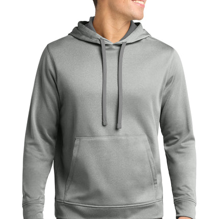Sport-Tek  ®  PosiCharge  ®  Sport-Wick  ®  Heather Fleece Hooded Pullover. ST264