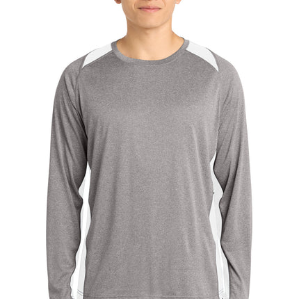 Sport-Tek ®  Long Sleeve Heather Colorblock Contender ™  Tee. ST361LS