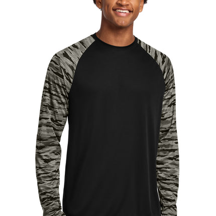 Sport-Tek ®  Drift Camo Colorblock Long Sleeve Tee ST376LS