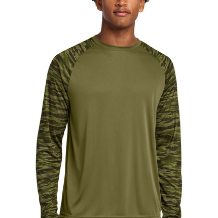 Sport-Tek ®  Drift Camo Colorblock Long Sleeve Tee ST376LS