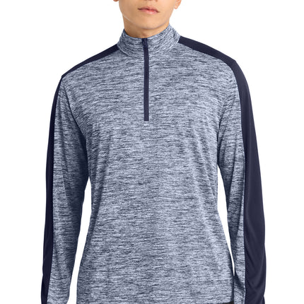 Sport-Tek ®  PosiCharge ®  Electric Heather Colorblock 1/4-Zip Pullover. ST397