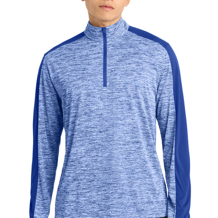 Sport-Tek ®  PosiCharge ®  Electric Heather Colorblock 1/4-Zip Pullover. ST397