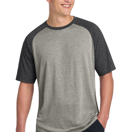 Sport-Tek  ®  PosiCharge  ®  Tri-Blend Wicking Raglan Tee. ST400