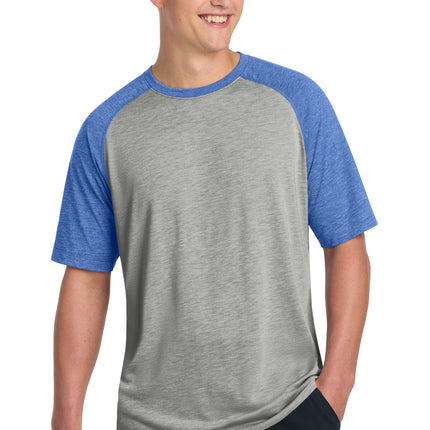 Sport-Tek  ®  PosiCharge  ®  Tri-Blend Wicking Raglan Tee. ST400