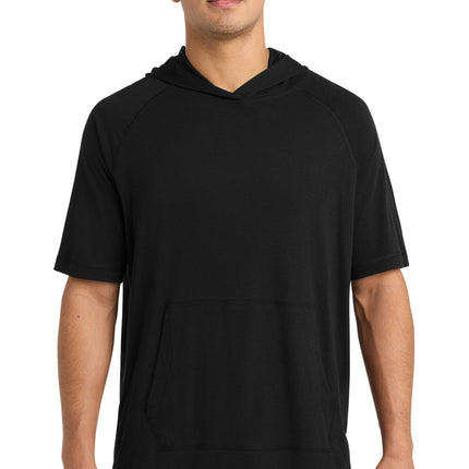 Sport-Tek  ®  PosiCharge  ®  Tri-Blend Wicking Short Sleeve Hoodie. ST404