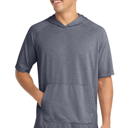 Sport-Tek  ®  PosiCharge  ®  Tri-Blend Wicking Short Sleeve Hoodie. ST404