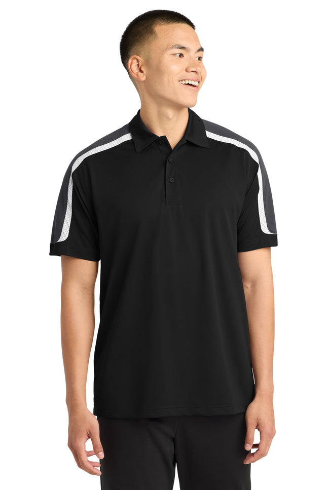 Sport-Tek ®  Tricolor Shoulder Micropique Sport-Wick ®  Polo. ST658