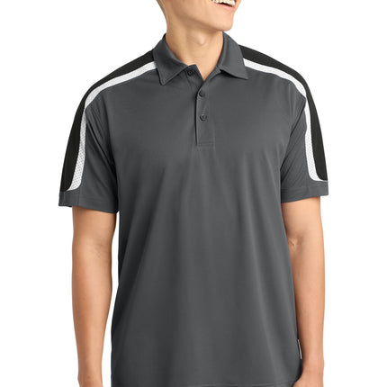 Sport-Tek ®  Tricolor Shoulder Micropique Sport-Wick ®  Polo. ST658