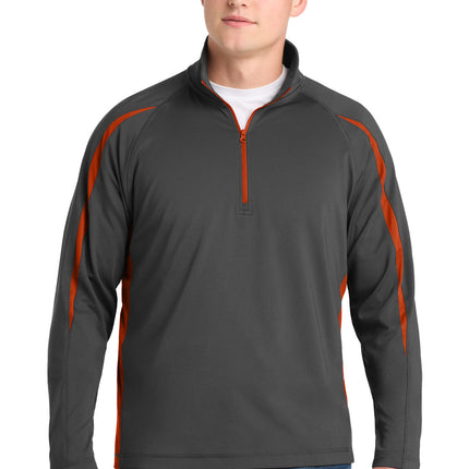 Sport-Tek ®  Sport-Wick ®  Stretch 1/4-Zip Colorblock Pullover. ST851