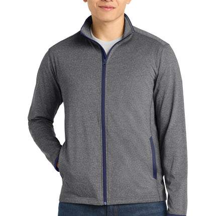 Sport-Tek ®  Sport-Wick ®  Stretch Contrast Full-Zip Jacket.  ST853