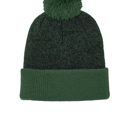 Sport-Tek ®  Halftime Heather Pom Beanie STC68