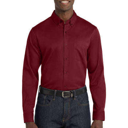 Port Authority ®  Long Sleeve SuperPro React ™  Twill Shirt. W808