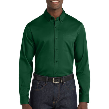 Port Authority ®  Long Sleeve SuperPro React ™  Twill Shirt. W808