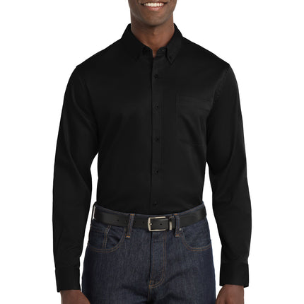 Port Authority ®  Long Sleeve SuperPro React ™  Twill Shirt. W808