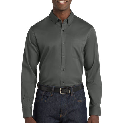 Port Authority ®  Long Sleeve SuperPro React ™  Twill Shirt. W808