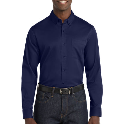 Port Authority ®  Long Sleeve SuperPro React ™  Twill Shirt. W808