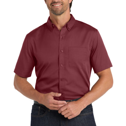 Port Authority ®  Short Sleeve SuperPro React ™  Twill Shirt. W809