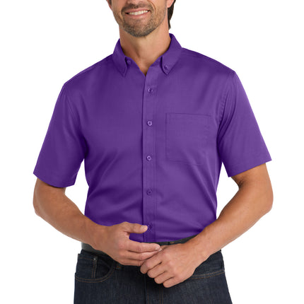 Port Authority ®  Short Sleeve SuperPro React ™  Twill Shirt. W809