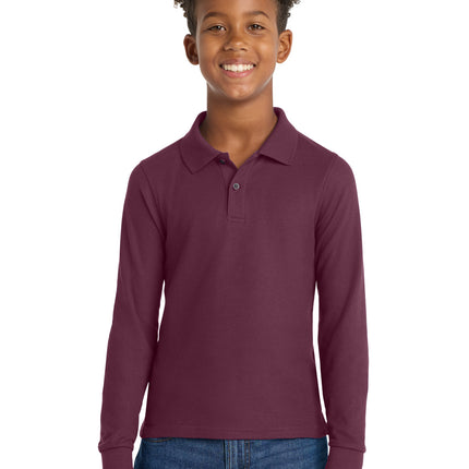 Port Authority ®  Youth Long Sleeve Silk Touch™ Polo.  Y500LS
