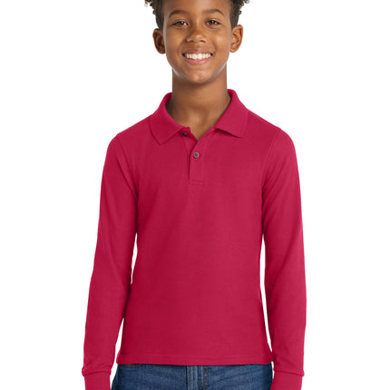 Port Authority ®  Youth Long Sleeve Silk Touch™ Polo.  Y500LS