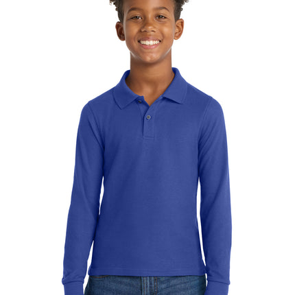 Port Authority ®  Youth Long Sleeve Silk Touch™ Polo.  Y500LS