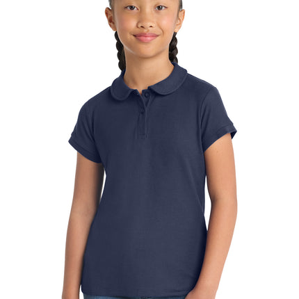 Port Authority ®  Girls Silk Touch ™  Peter Pan Collar Polo. YG503