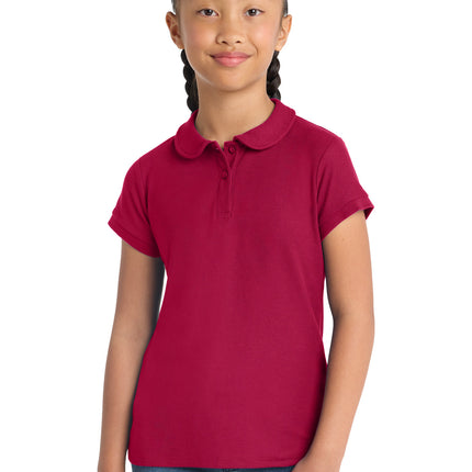 Port Authority ®  Girls Silk Touch ™  Peter Pan Collar Polo. YG503