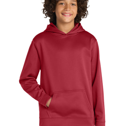 Sport-Tek ®  Youth Sport-Wick ®  Fleece Hooded Pullover. YST244